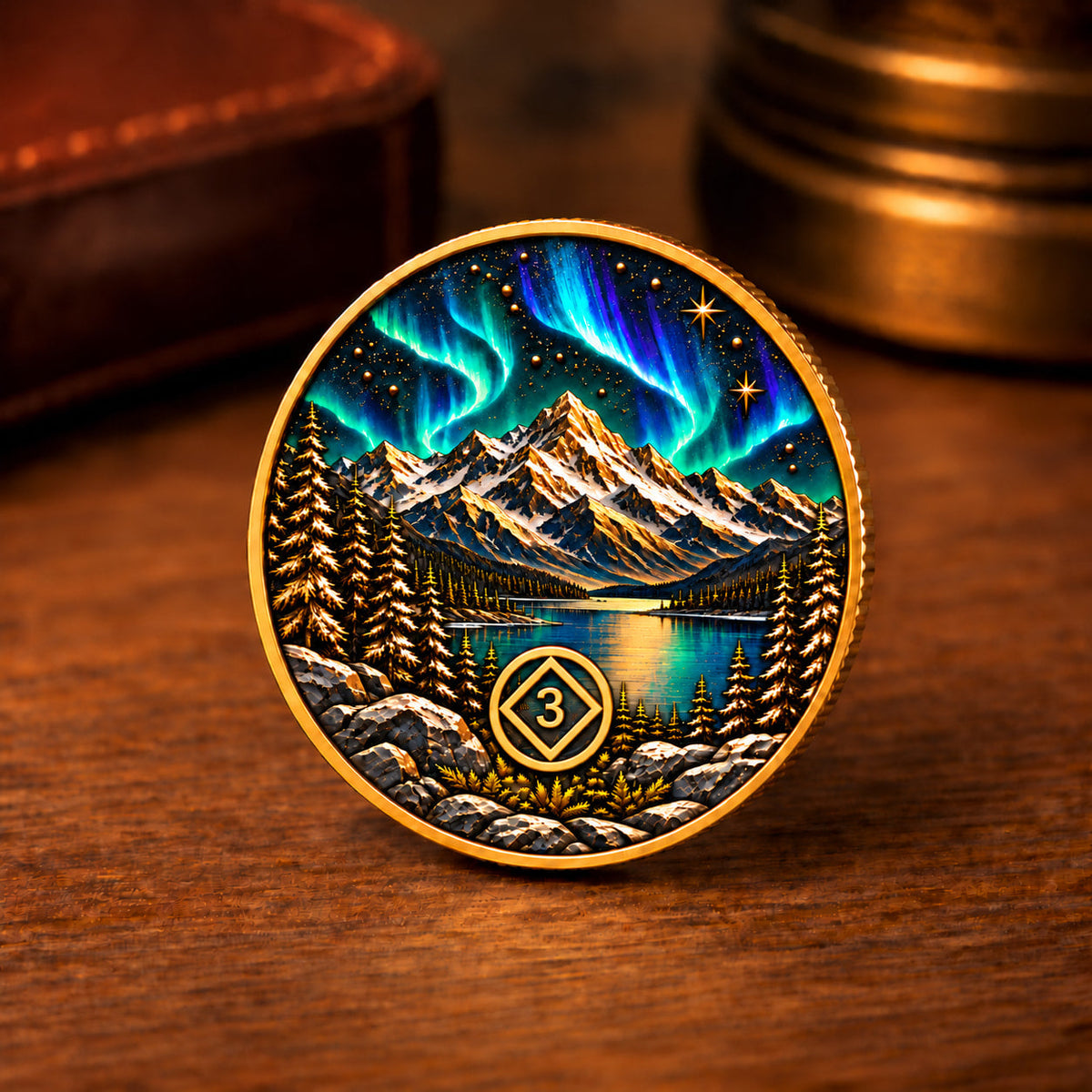 Custom Mountain Sobriety Coin