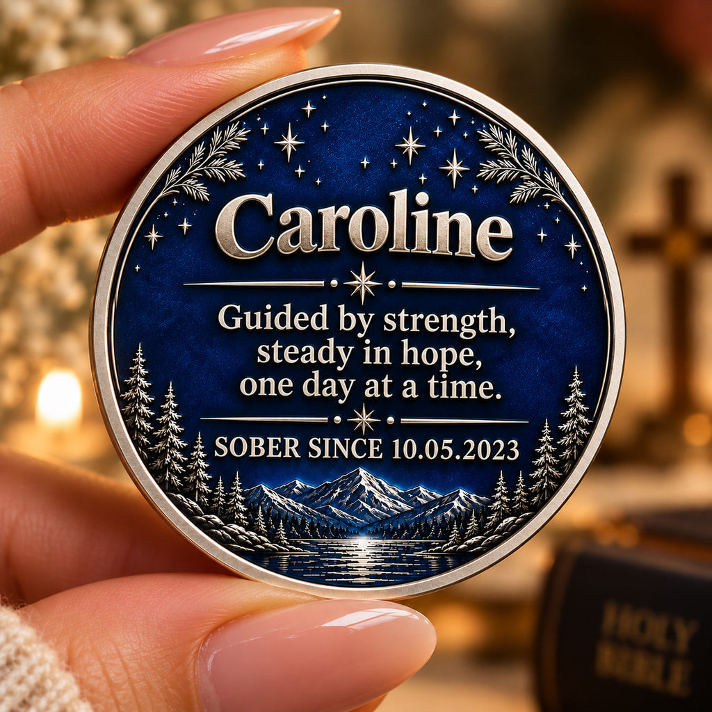 Custom  Wolf Sobriety Coin