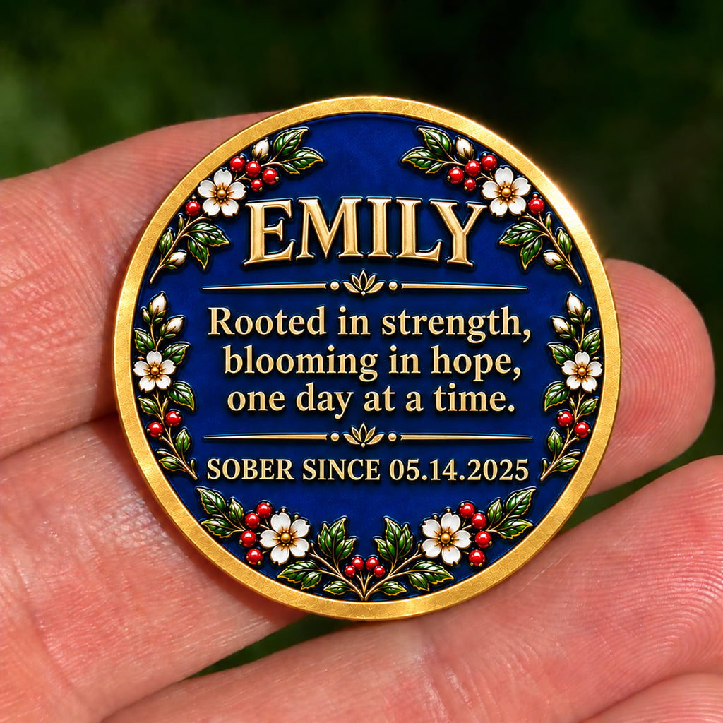 Custom Tree of Life Sobriety Coin