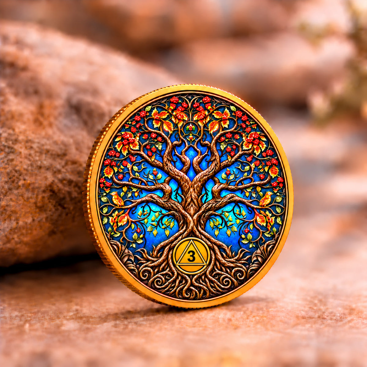 Custom Tree of Life Sobriety Coin