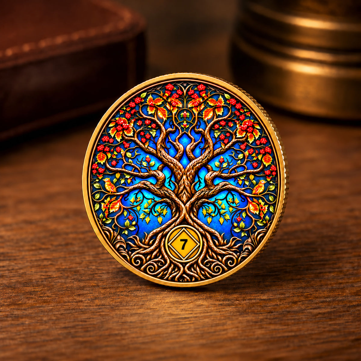 Custom Tree of Life Sobriety Coin