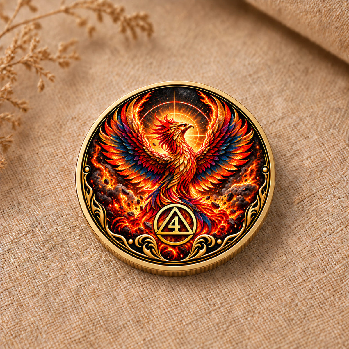 Custom Phoenix Sobriety Coin
