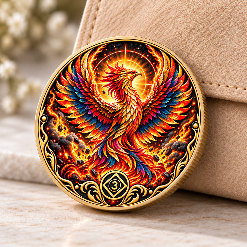 Custom Phoenix Sobriety Coin