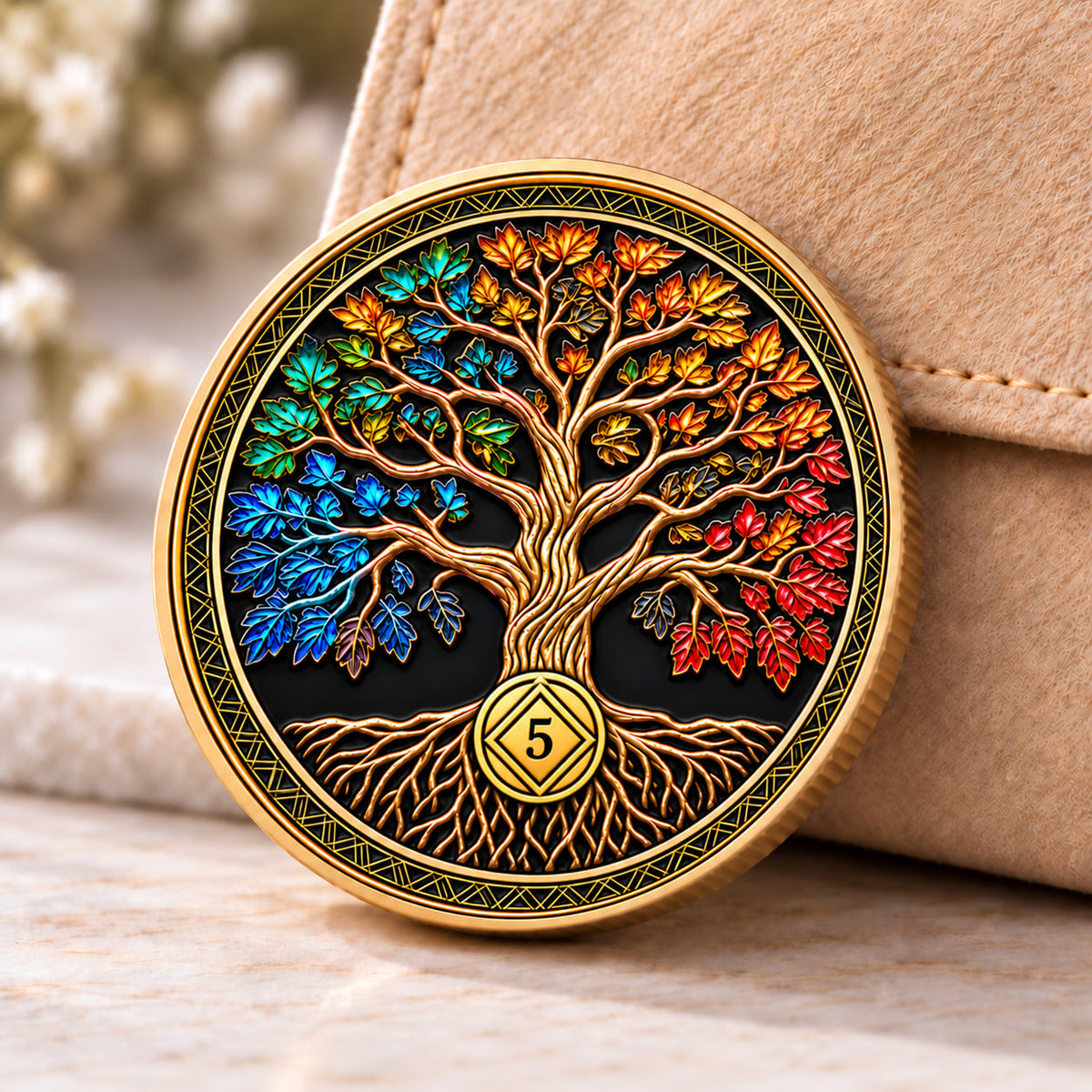 Custom Tree of Life Sobriety Coin
