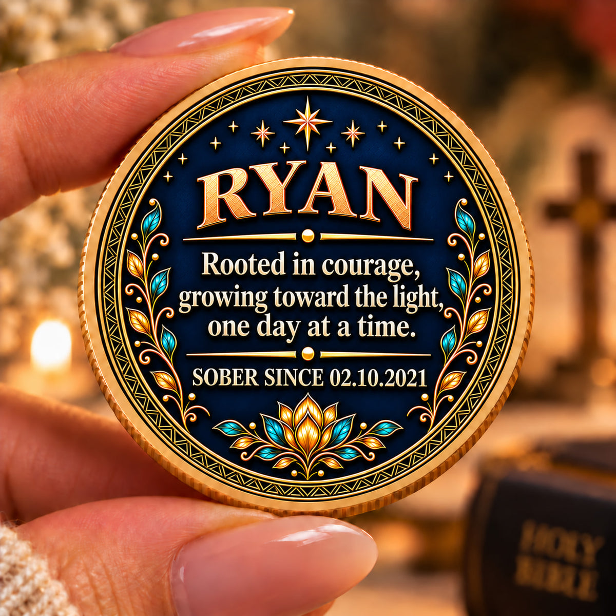 Custom Tree of Life Sobriety Coin