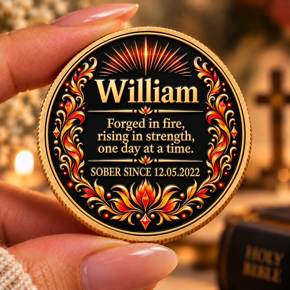 Custom Phoenix Sobriety Coin