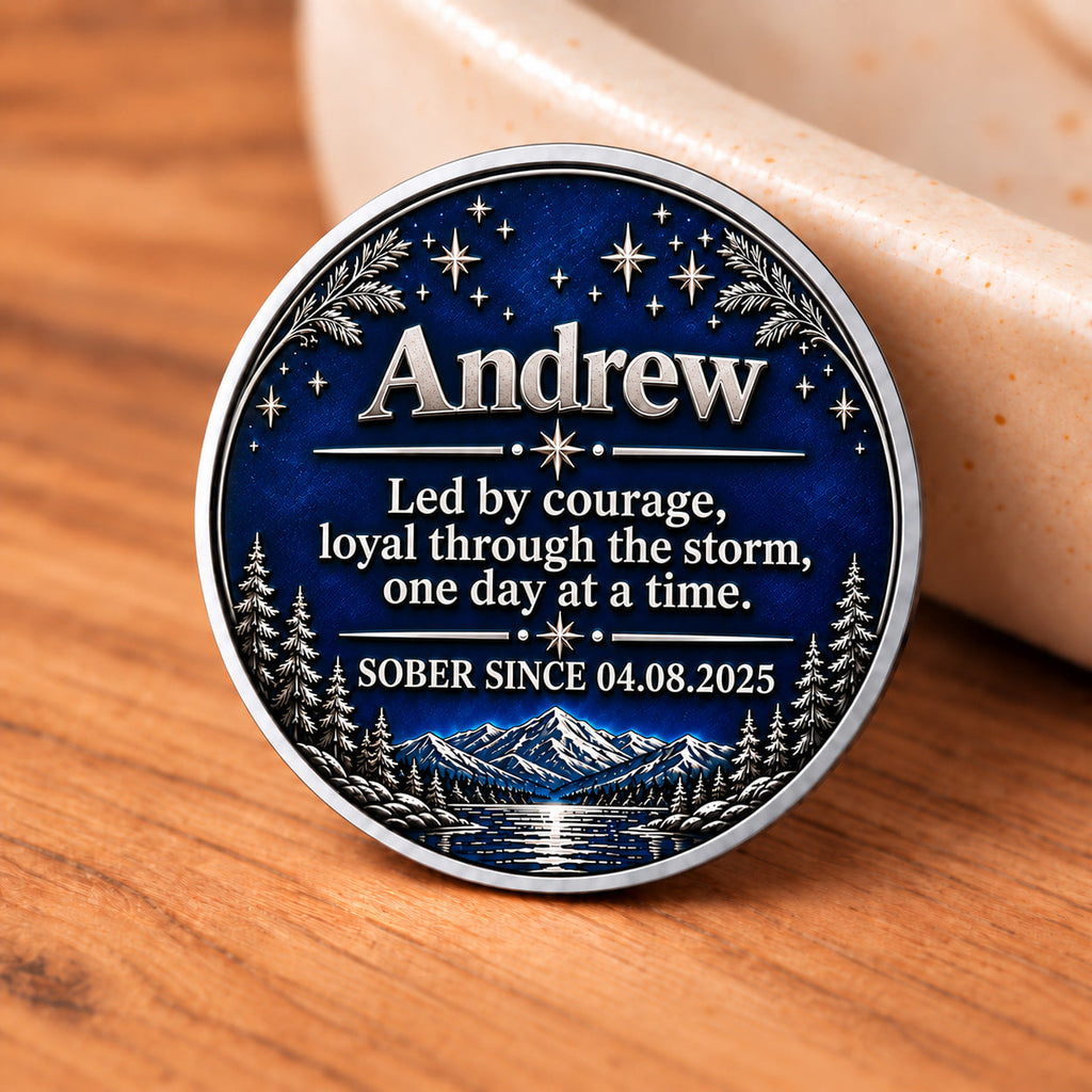 Custom  Wolf Sobriety Coin